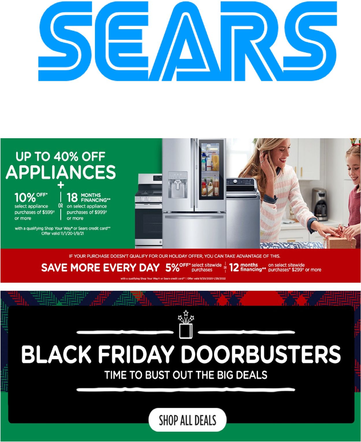 Sears Black Friday 2020 Weekly Ad Circular - valid 11/25-12/08/2020