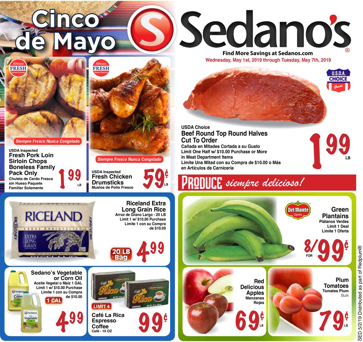 Sedano's Weekly Ad Circular - valid 05/01-05/07/2019