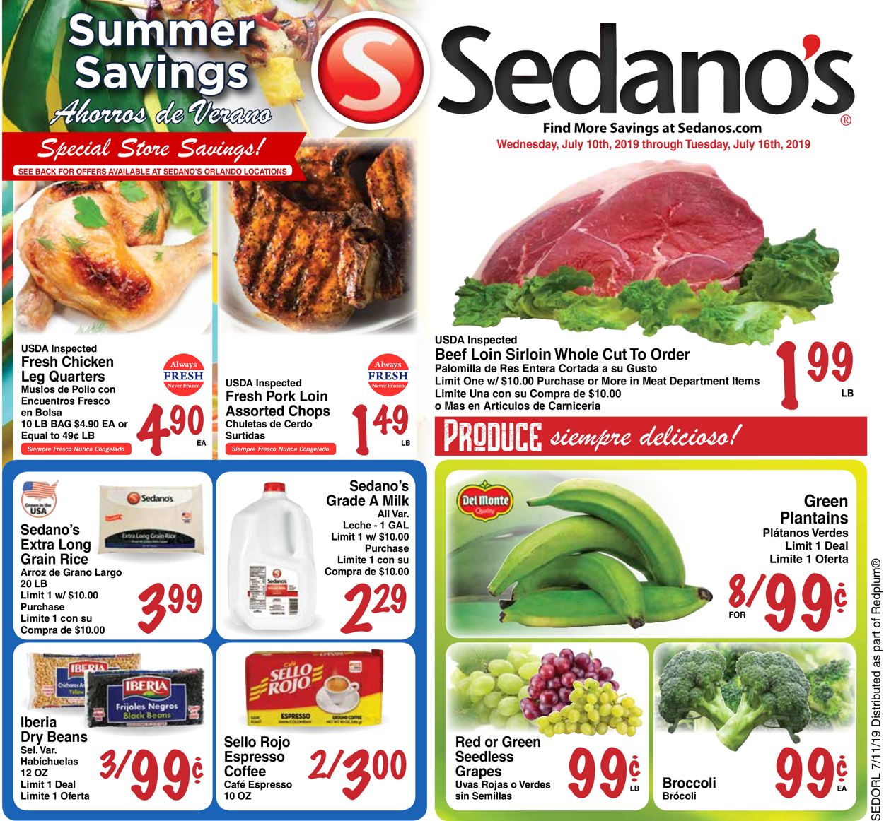 Sedano's Weekly Ad Circular - valid 07/10-07/16/2019