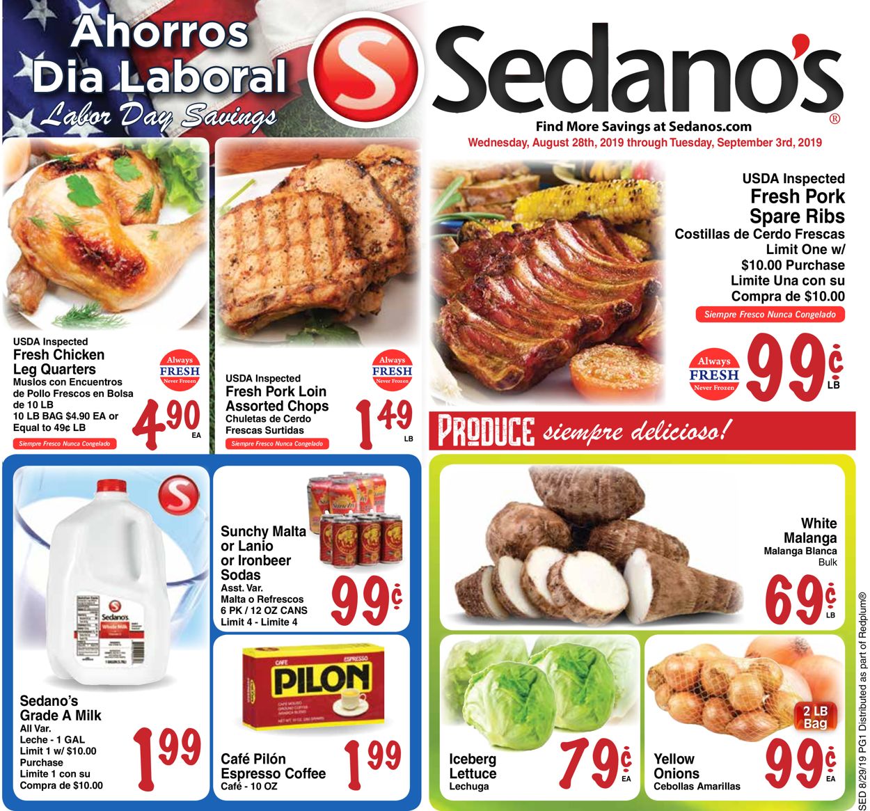Sedano's Weekly Ad Circular - valid 08/28-09/03/2019