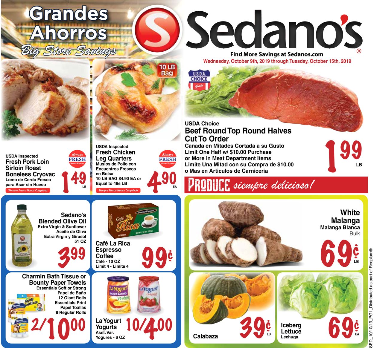 Sedano's Weekly Ad Circular - valid 10/09-10/15/2019