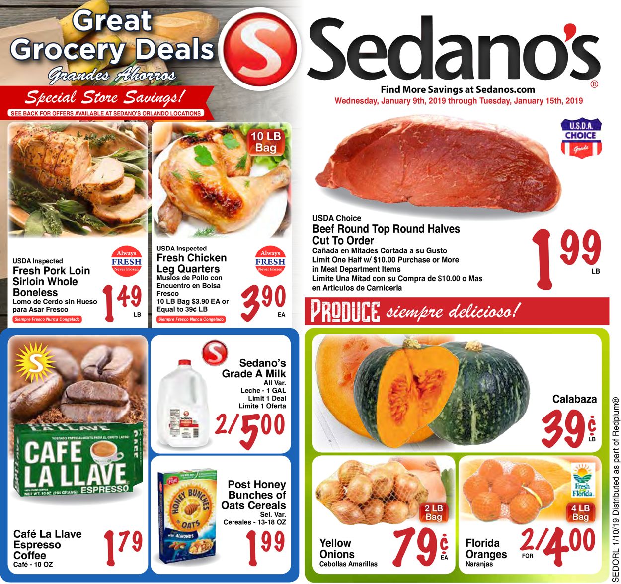 Sedano's Weekly Ad Circular - valid 01/09-01/15/2020