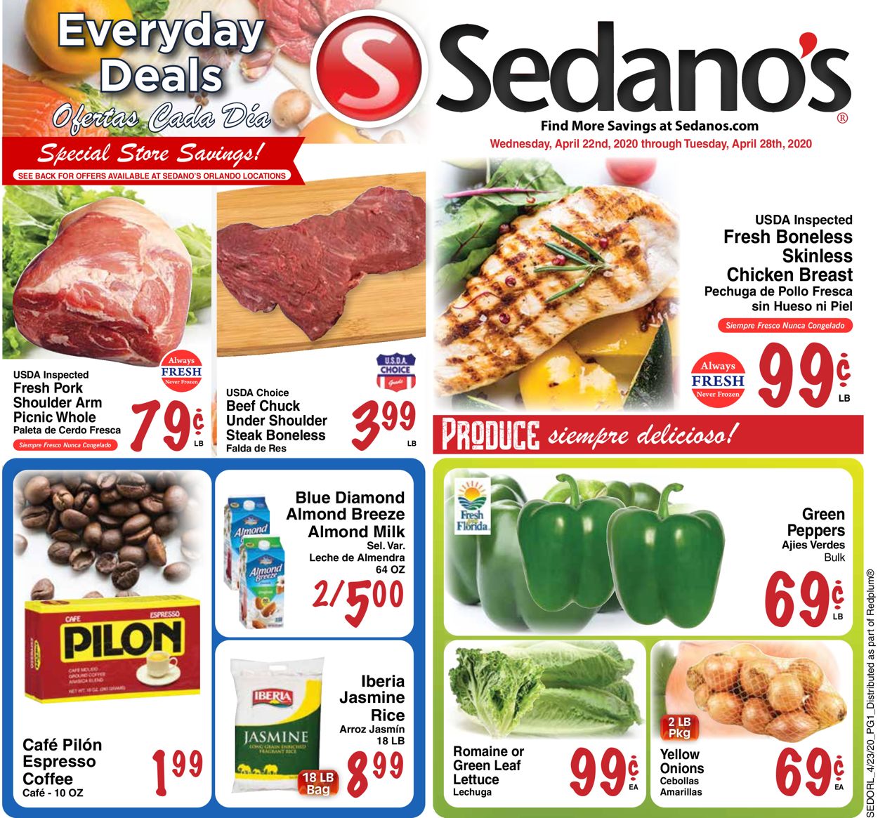 Sedano's Weekly Ad Circular - valid 04/22-04/28/2020