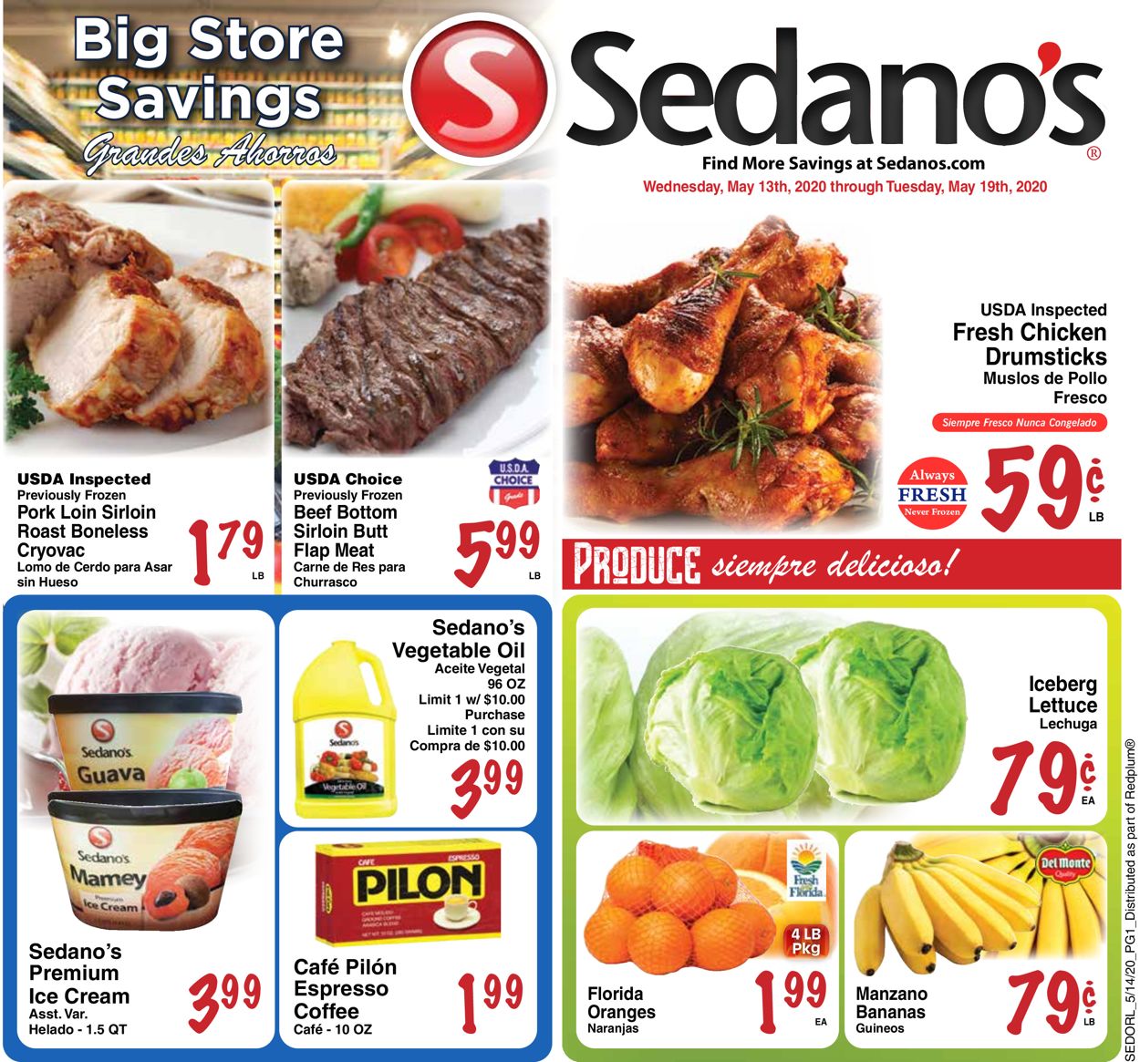 Sedano's Weekly Ad Circular - valid 05/13-05/19/2020