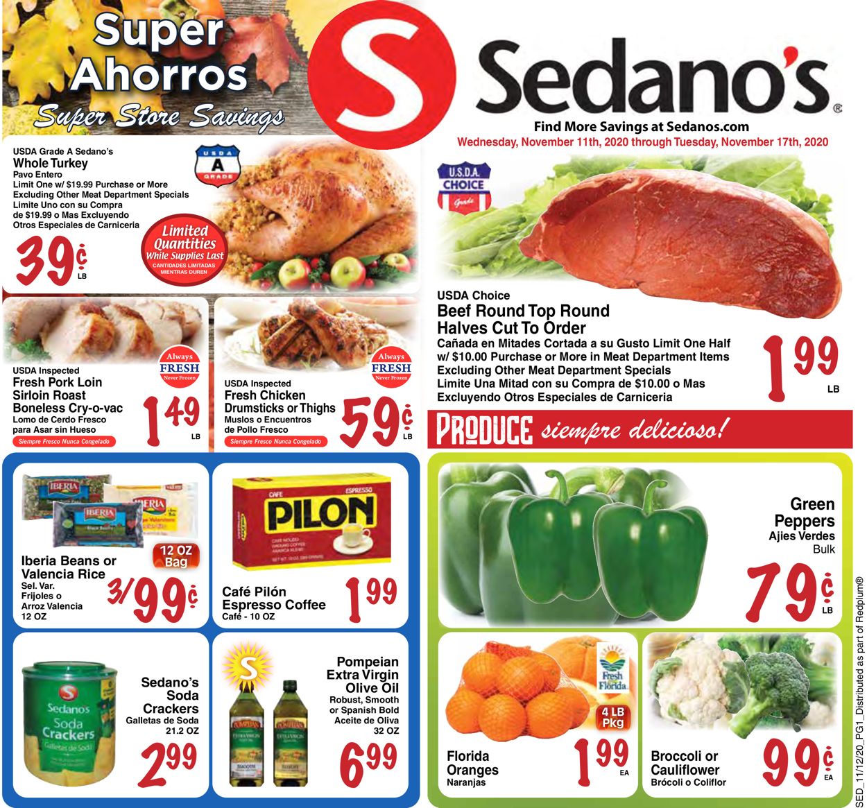 Sedano's Weekly Ad Circular - valid 11/11-11/17/2020