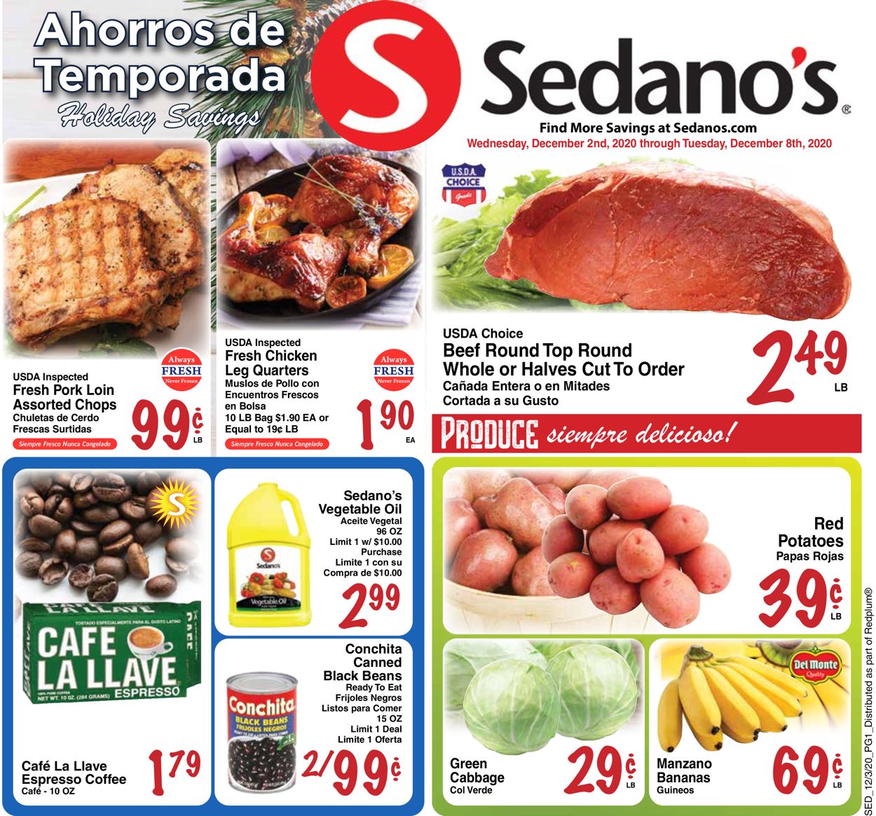 Sedano's Weekly Ad Circular - valid 12/02-12/08/2020