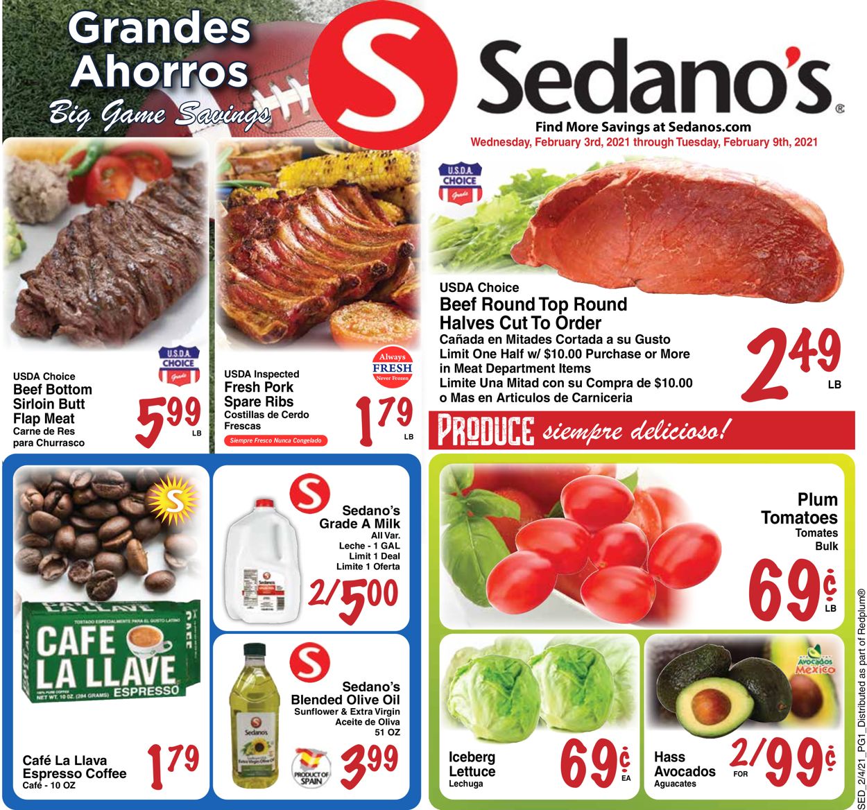 Sedano's Weekly Ad Circular - valid 02/03-02/09/2021