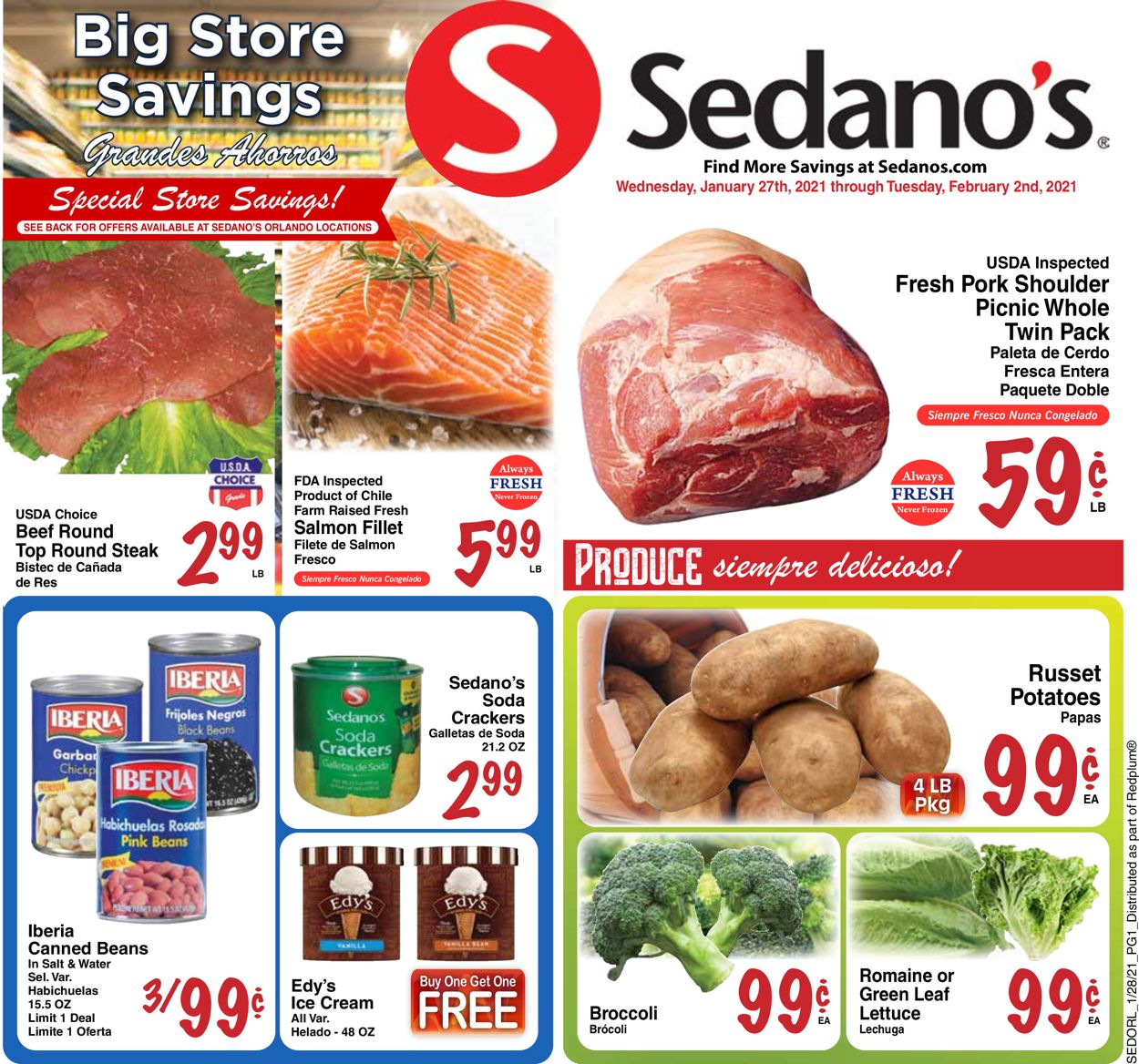 Sedano's Weekly Ad Circular - valid 01/27-02/02/2021