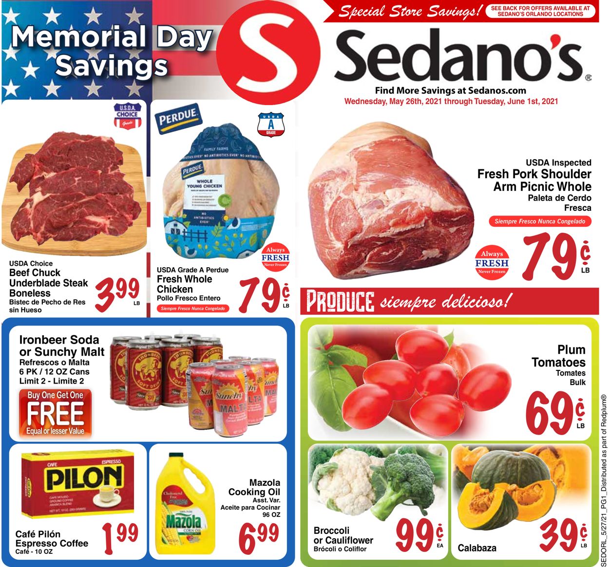 Sedano's Weekly Ad Circular - valid 05/26-06/01/2021