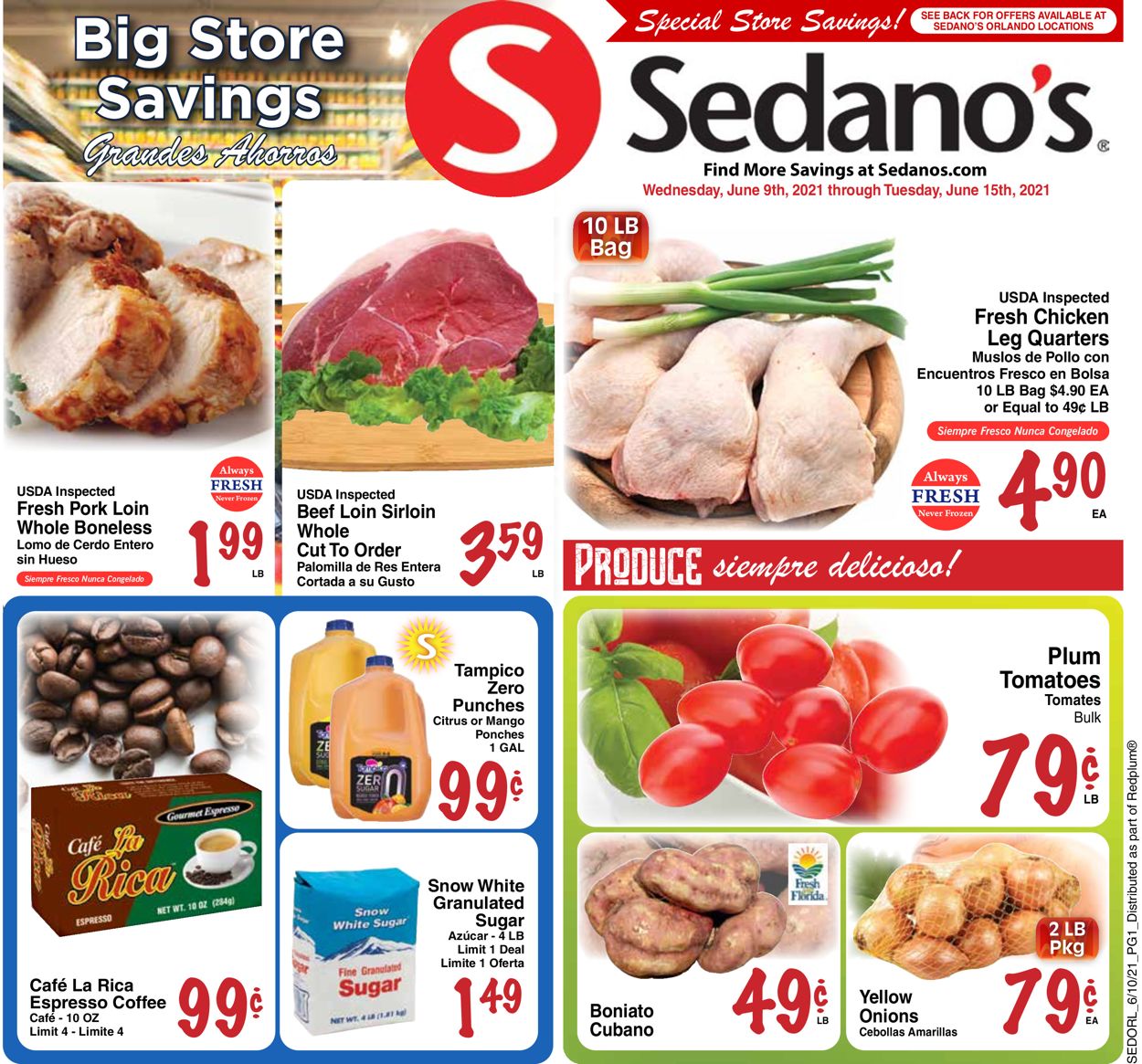 Sedano's Weekly Ad Circular - valid 06/09-06/15/2021