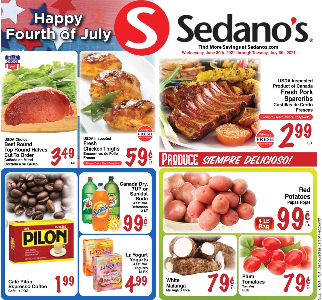 Sedano's Weekly Ad Circular - valid 06/30-07/06/2021