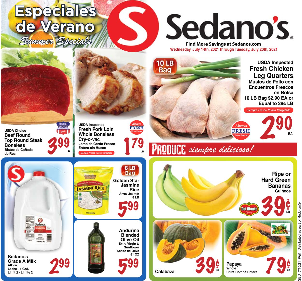 Sedano's Weekly Ad Circular - valid 07/14-07/20/2021