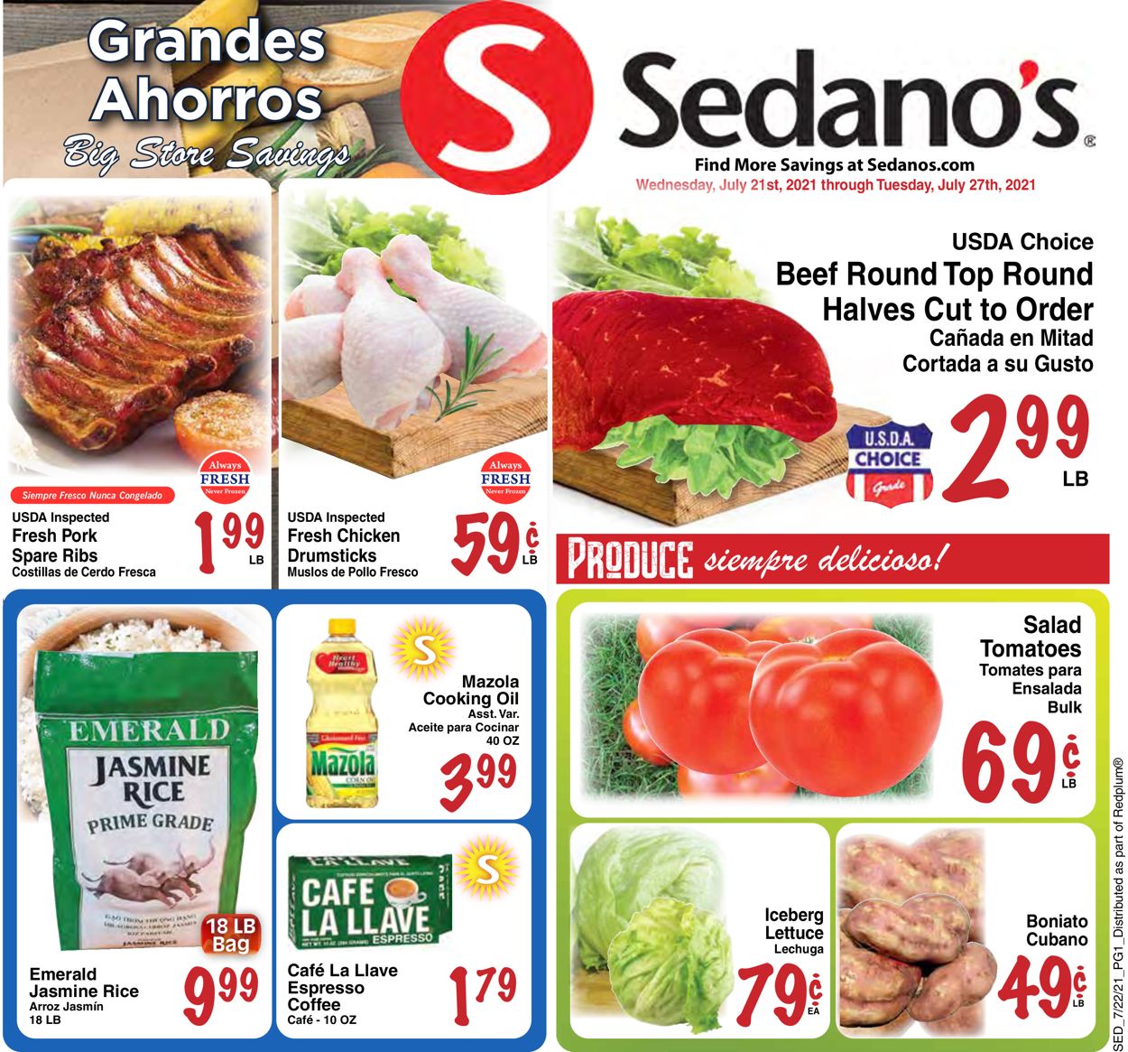 Sedano's Weekly Ad Circular - valid 07/21-07/27/2021