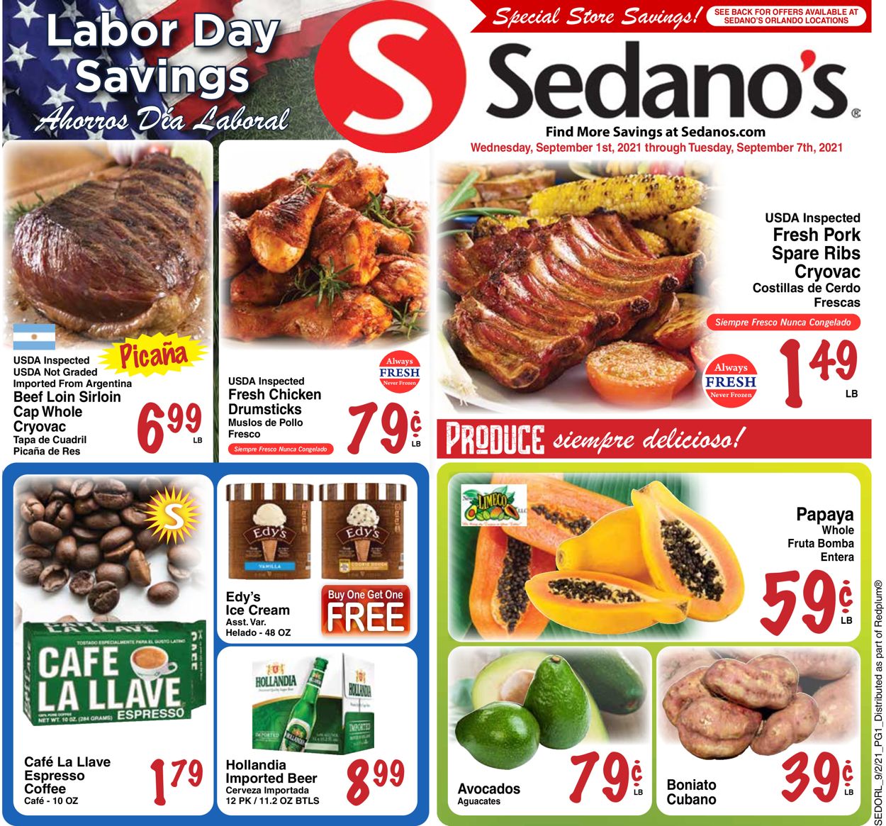 Sedano's Weekly Ad Circular - valid 09/01-09/07/2021