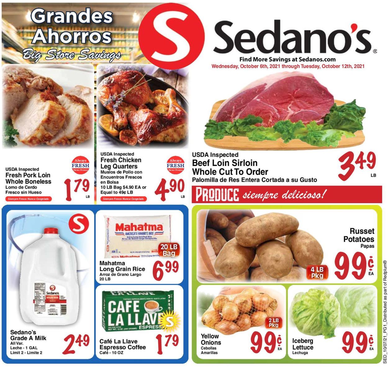 Sedano's Weekly Ad Circular - valid 10/06-10/12/2021