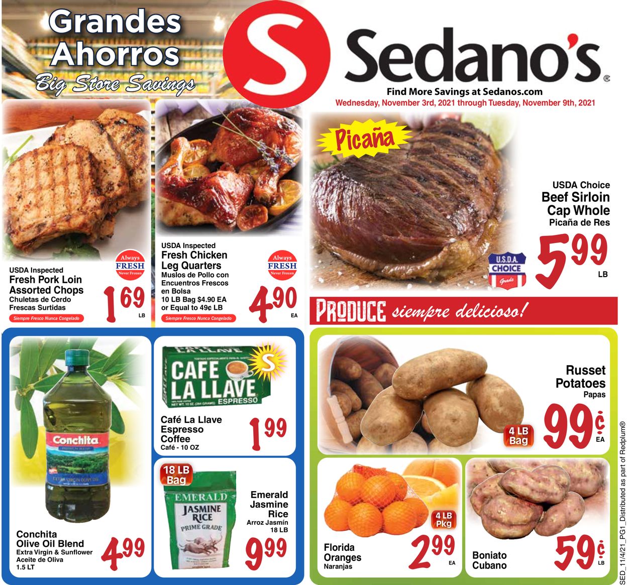 Sedano's Weekly Ad Circular - valid 11/03-11/09/2021