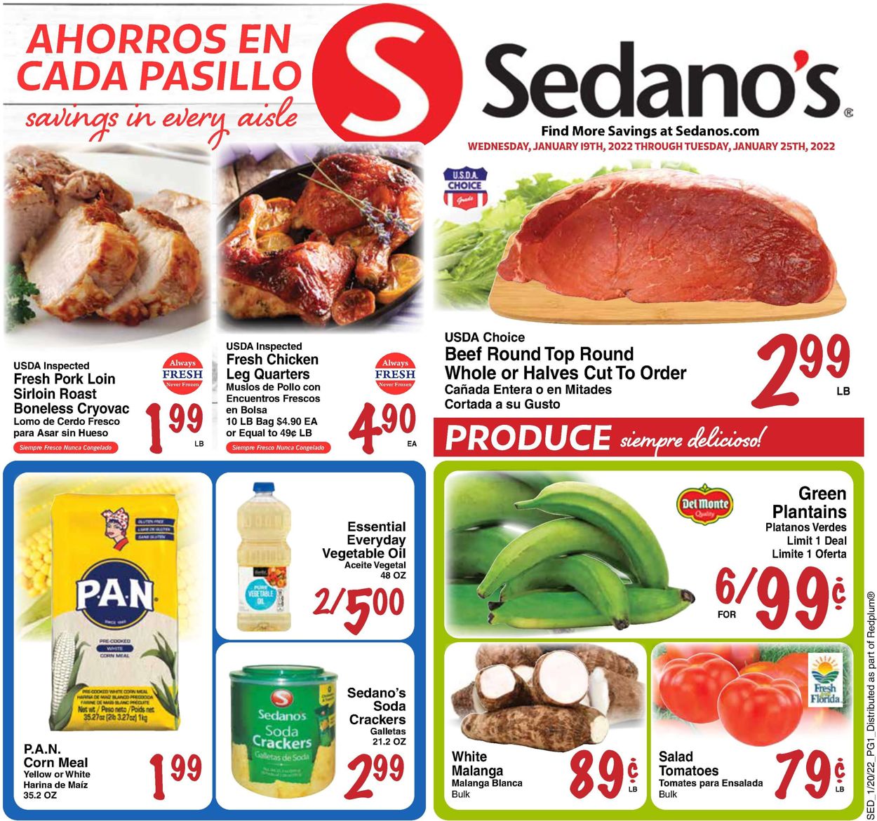 Sedano's Weekly Ad Circular - valid 01/19-01/25/2022