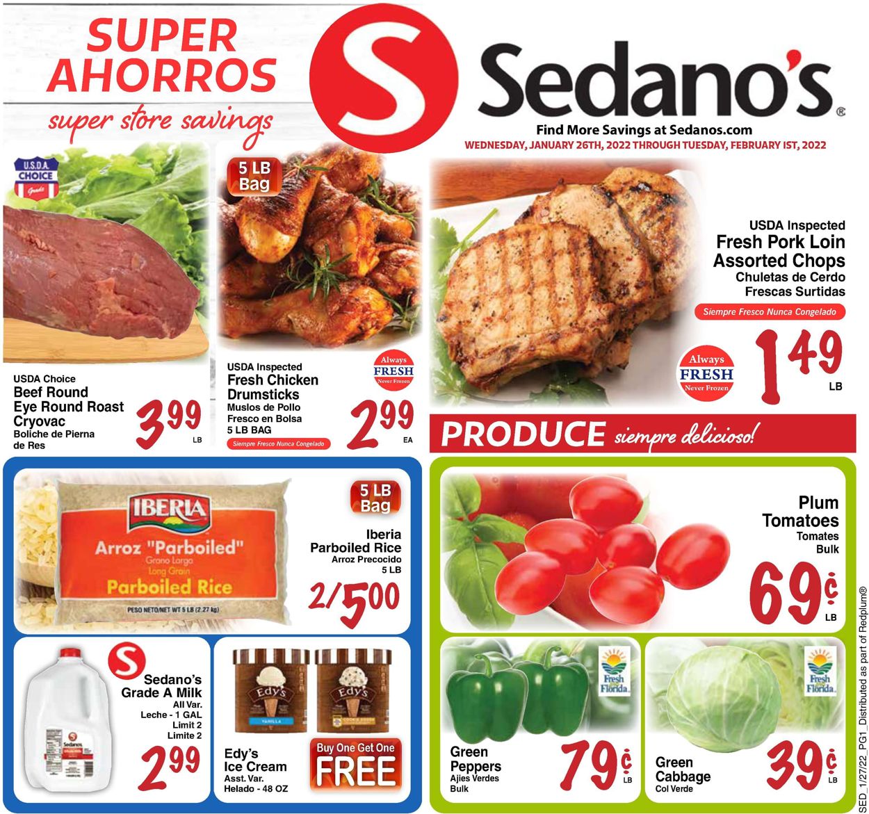 Sedano's Weekly Ad Circular - valid 01/26-02/01/2022
