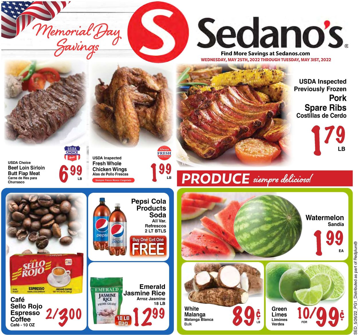 Sedano's Weekly Ad Circular - valid 05/25-05/31/2022