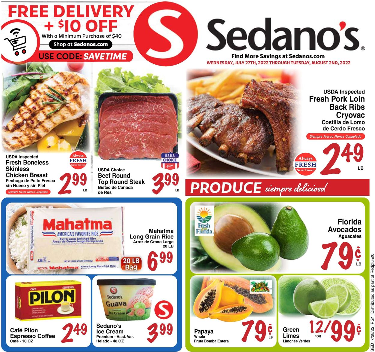 Sedano's Weekly Ad Circular - valid 07/27-08/02/2022