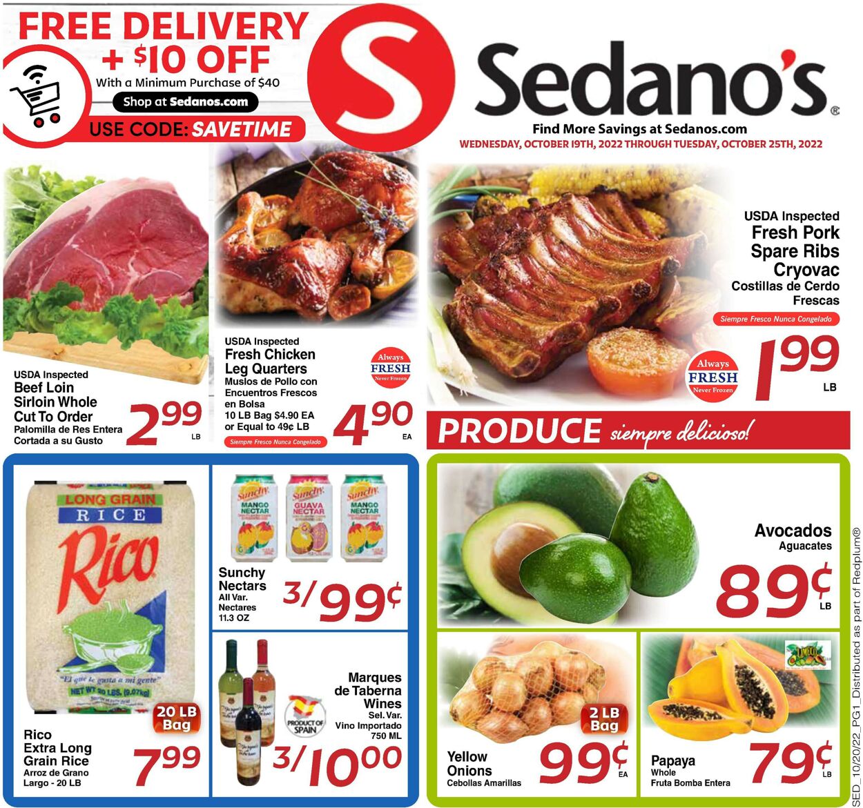 Sedano's Weekly Ad Circular - valid 10/19-10/25/2022