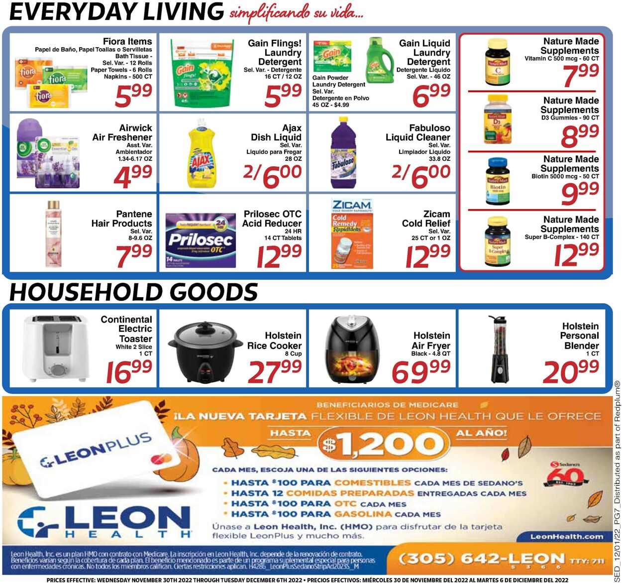 Sedano's Weekly Ad Circular - valid 11/30-12/06/2022 (Page 7)