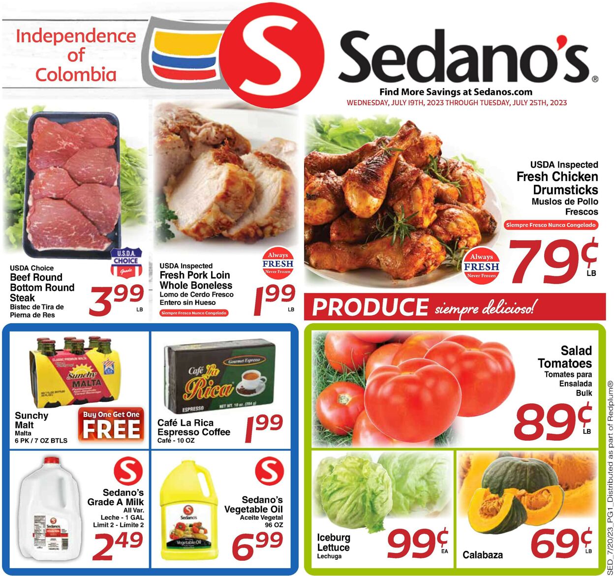 Sedano's Weekly Ad Circular - valid 07/19-07/25/2023