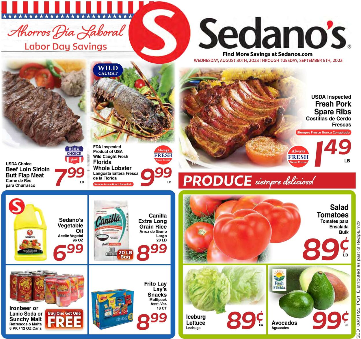 Sedano's Weekly Ad Circular - valid 08/30-09/05/2023