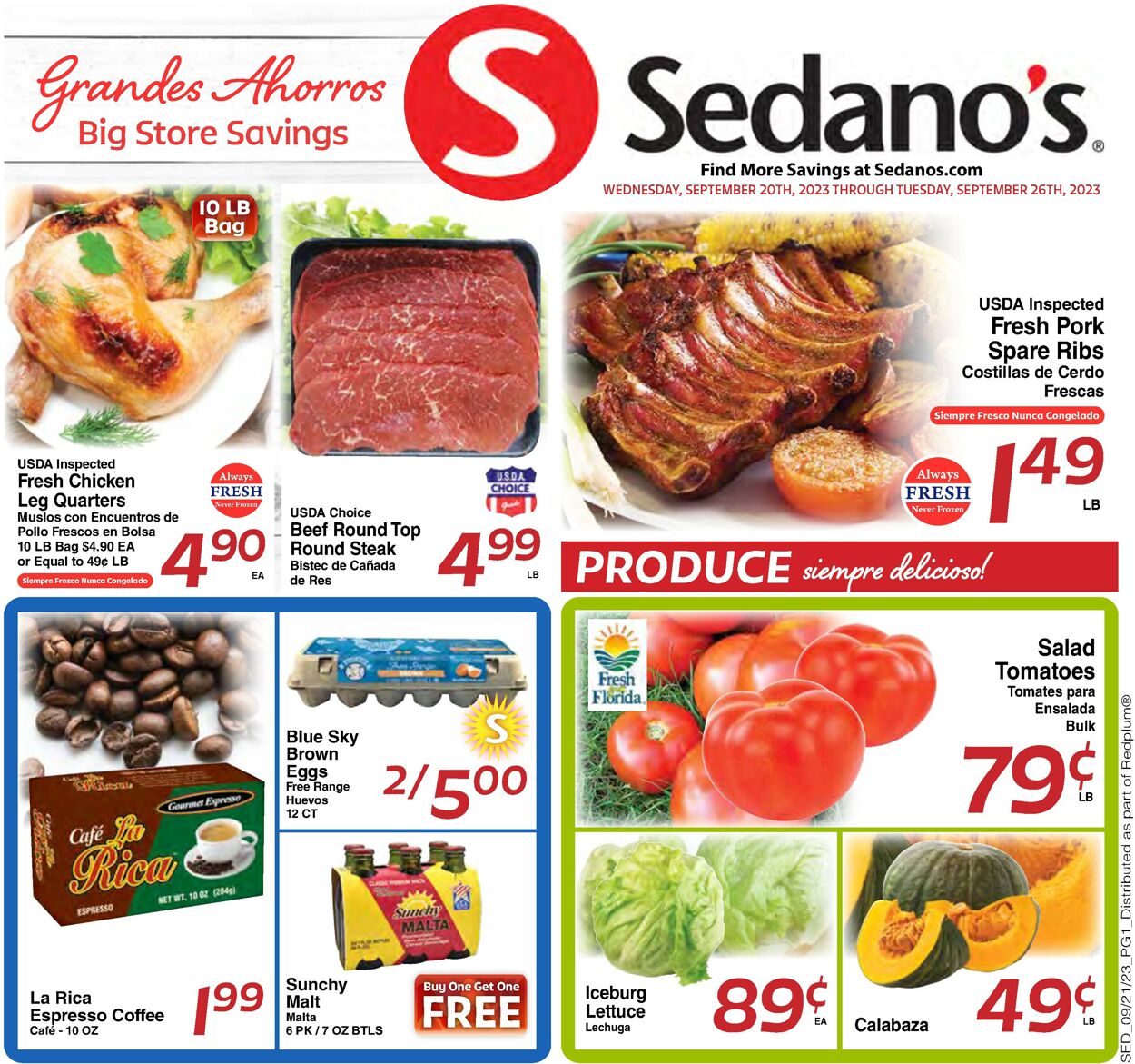 Sedano's Weekly Ad Circular - valid 09/20-09/26/2023