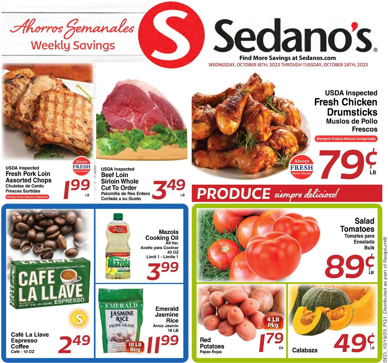 Sedano's Weekly Ad Circular - valid 10/18-10/24/2023