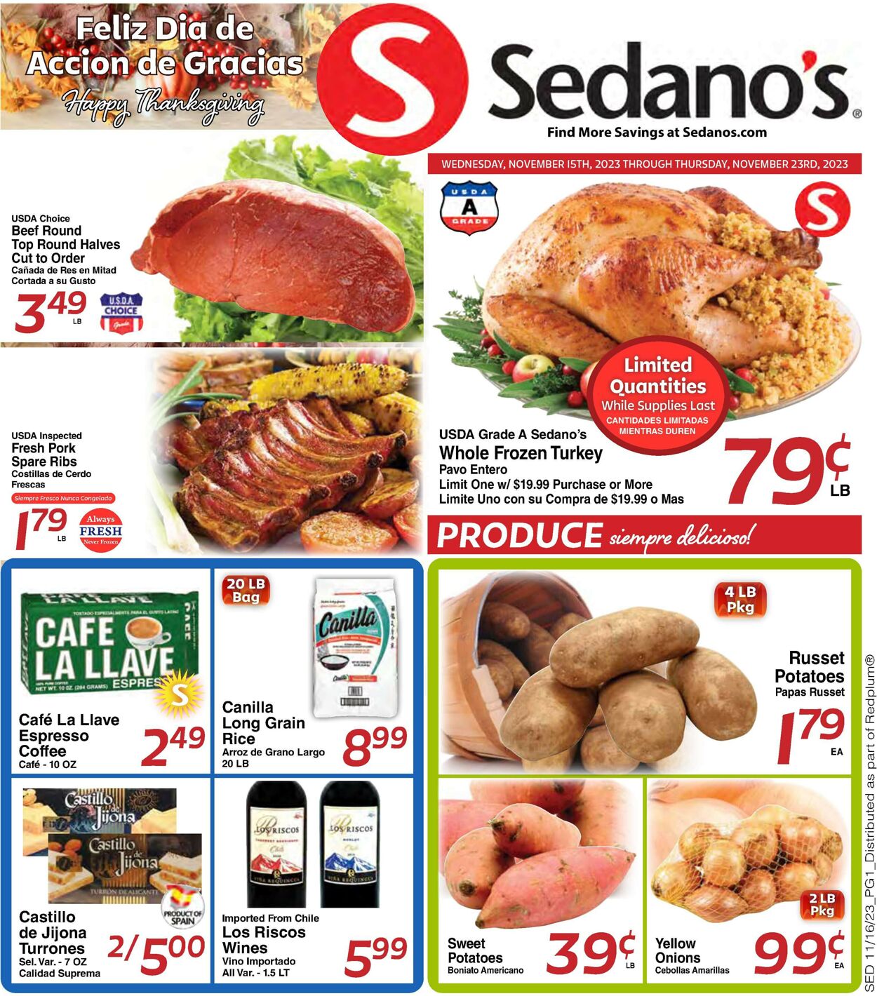 Sedano's Weekly Ad Circular - valid 11/15-11/23/2023