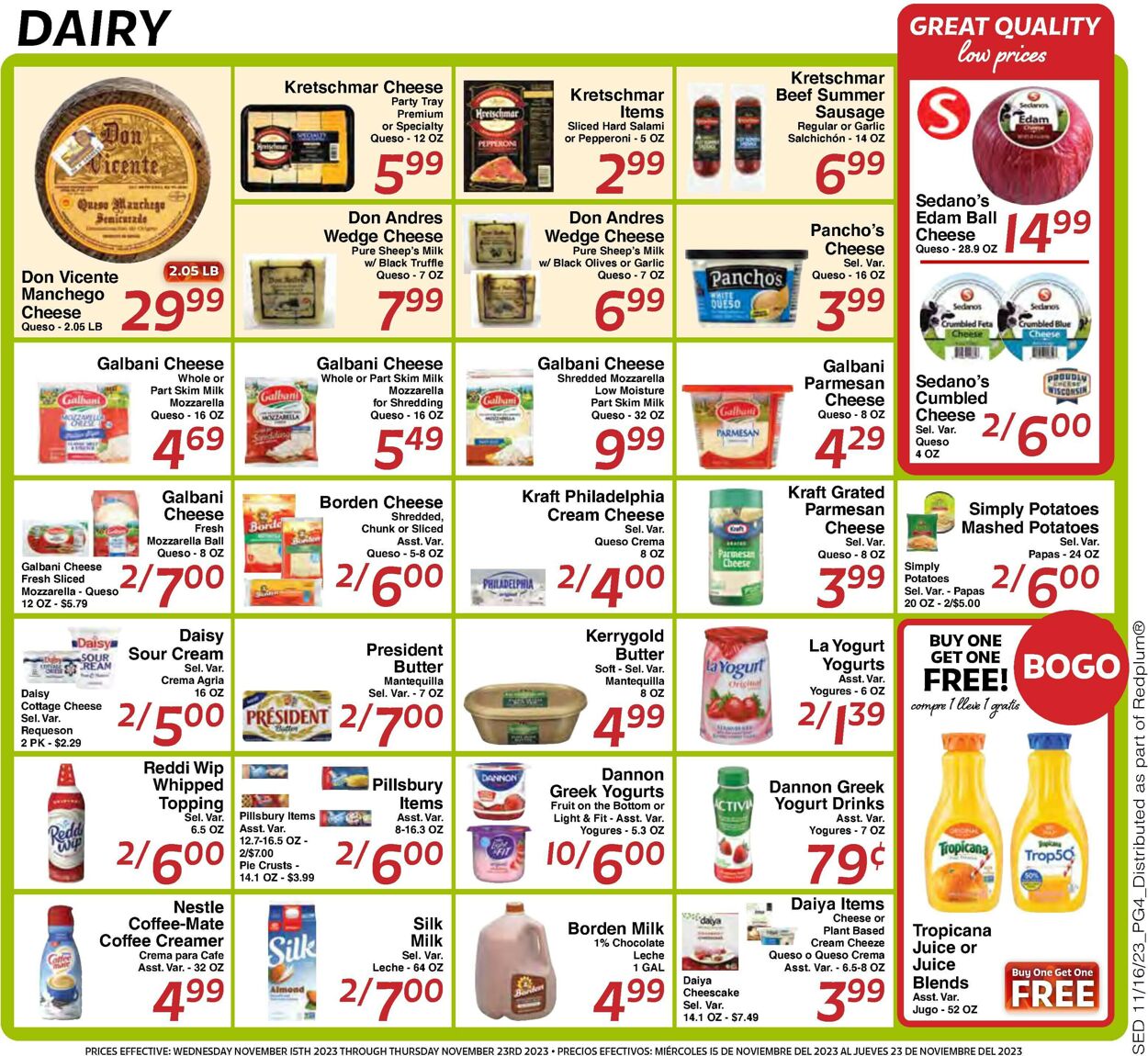 Sedano's Weekly Ad Circular - valid 11/15-11/23/2023 (Page 4)