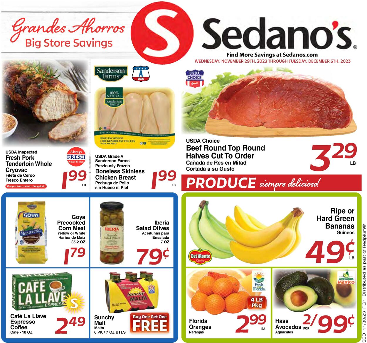 Sedano's Weekly Ad Circular - valid 11/29-12/05/2023
