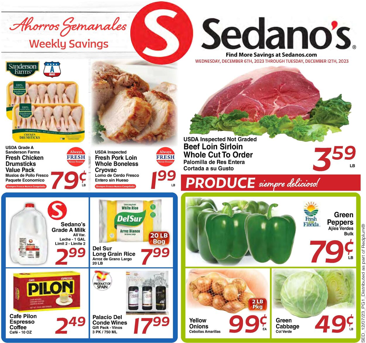 Sedano's Weekly Ad Circular - valid 12/06-12/12/2023