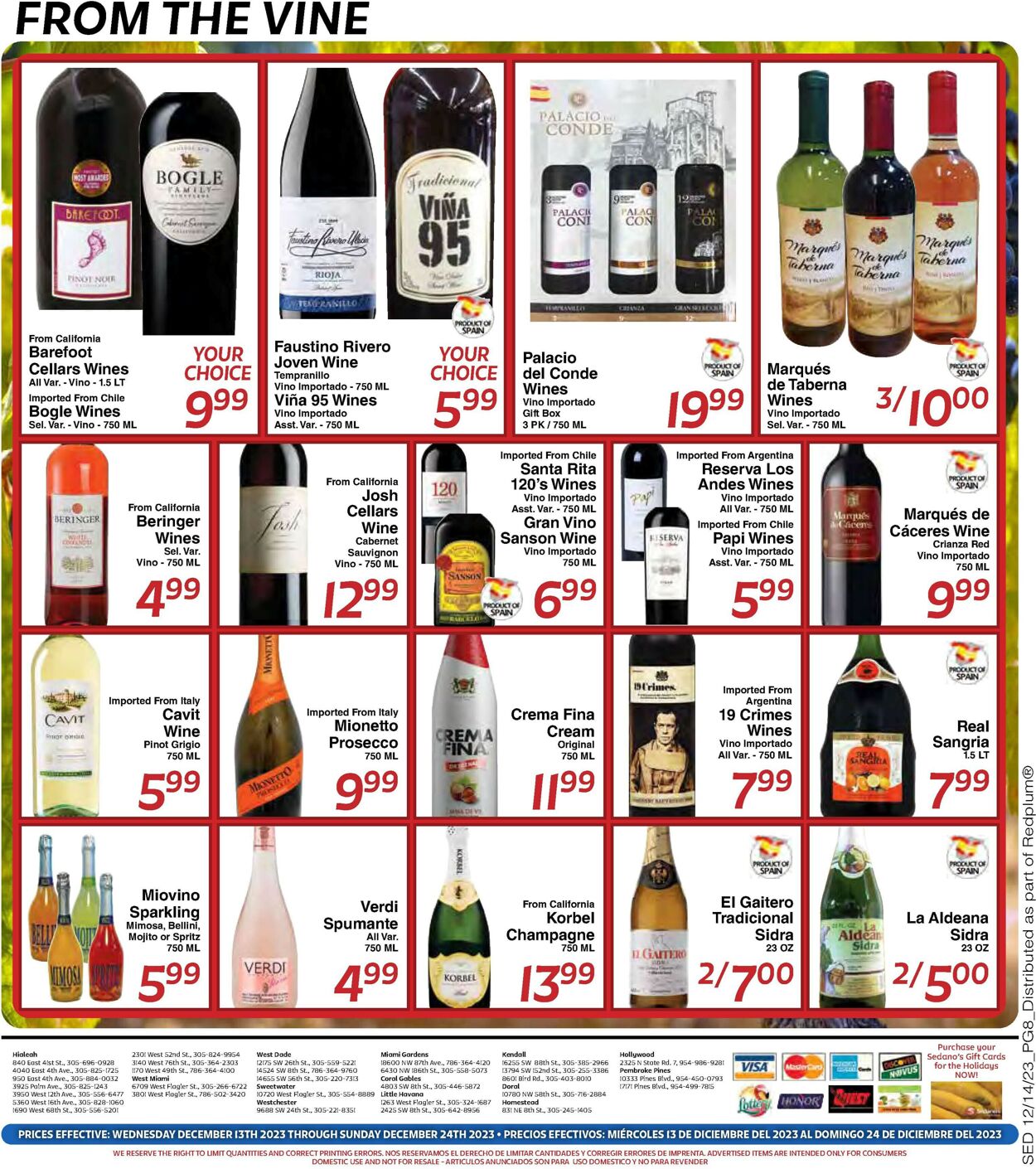 Sedano's Weekly Ad Circular - valid 12/13-12/24/2023 (Page 8)