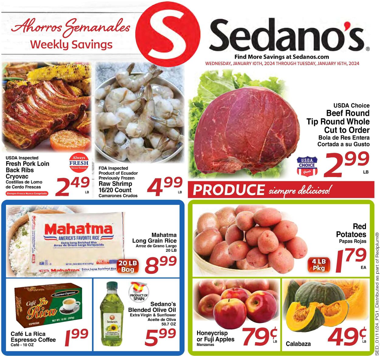 Sedano's Weekly Ad Circular - valid 01/10-01/16/2024