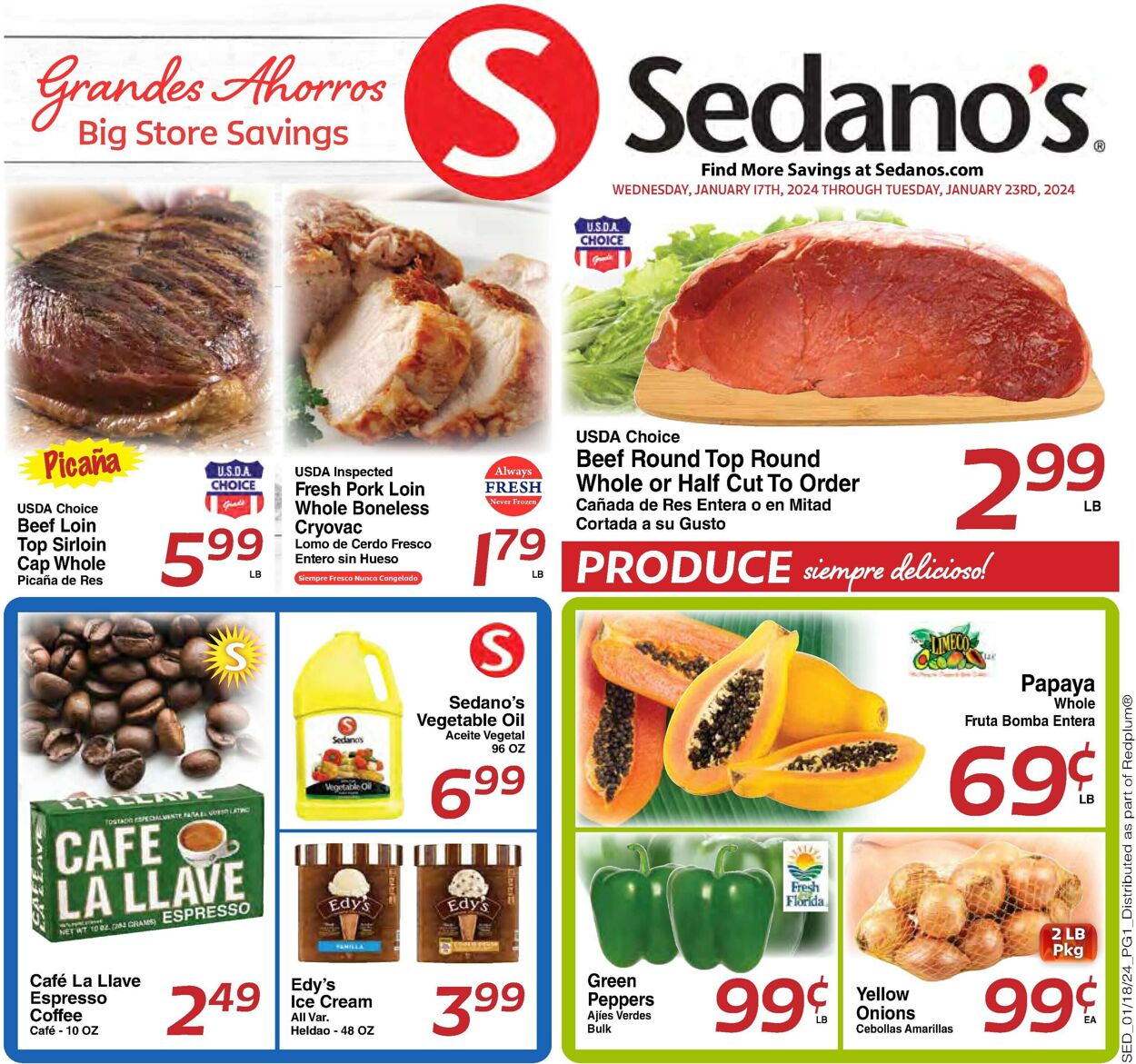 Sedano's Weekly Ad Circular - valid 01/17-01/23/2024