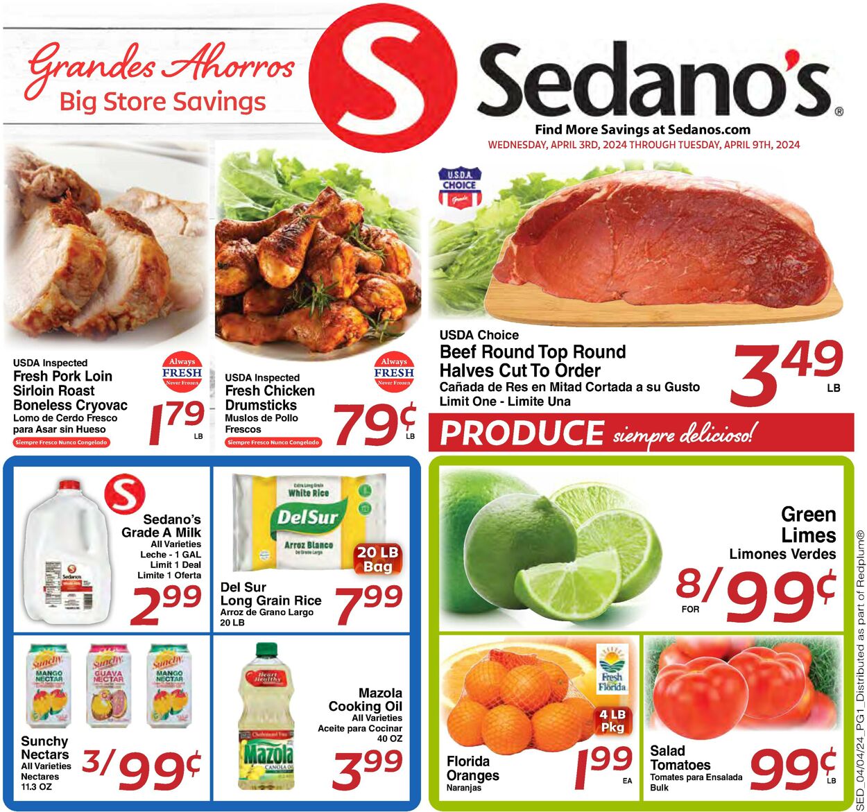 Sedano's Weekly Ad Circular - valid 04/03-04/09/2024