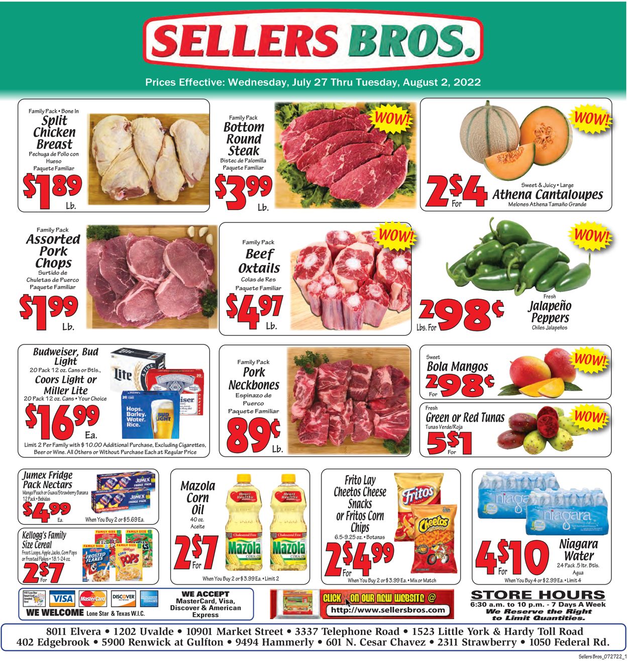 Sellers Bros. Weekly Ad Circular - valid 07/27-08/02/2022
