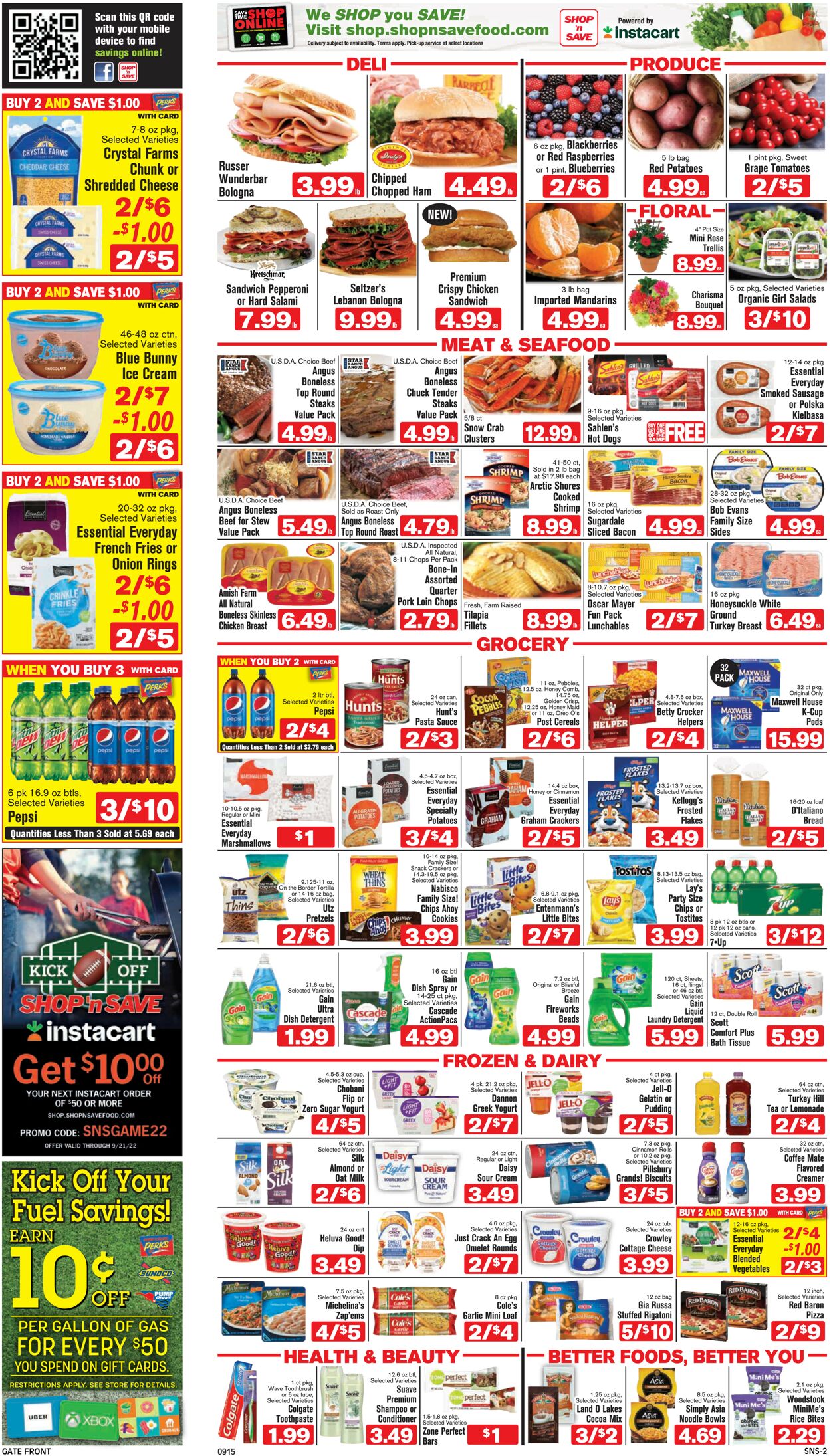 Shop ‘n Save (Pittsburgh) Weekly Ad Circular - valid 09/15-09/21/2022 (Page 2)