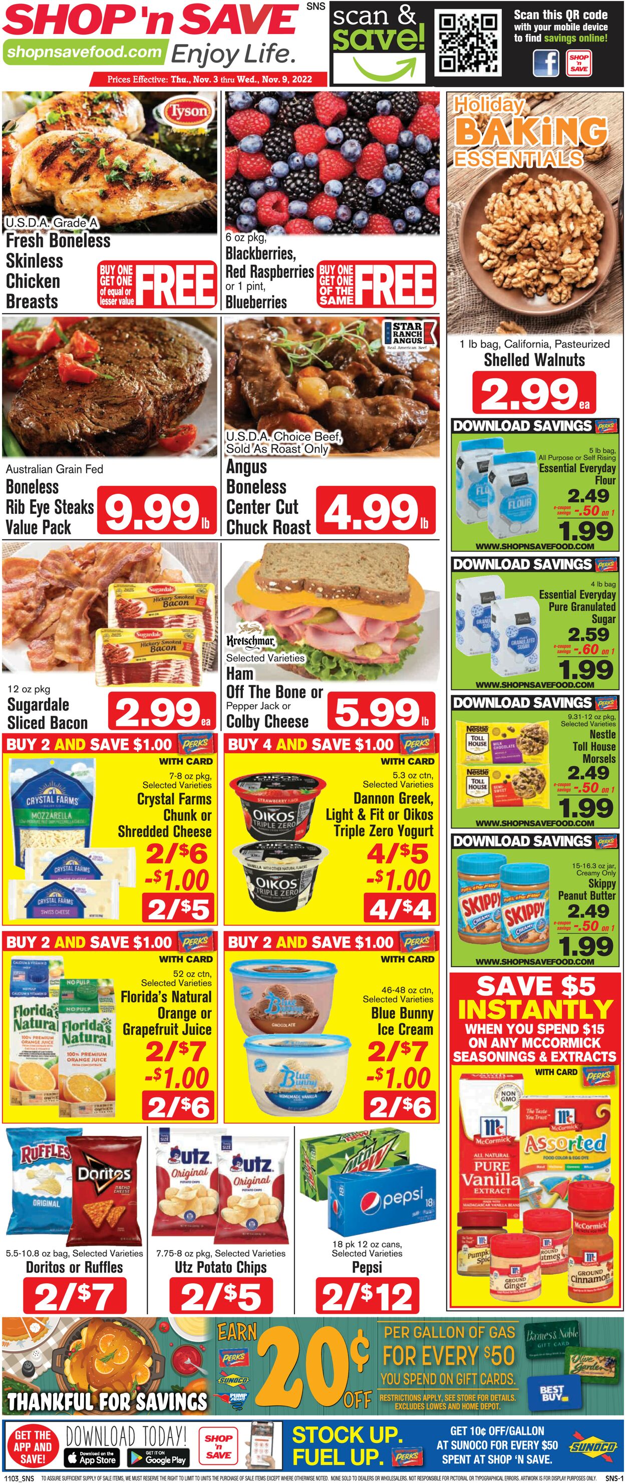 Shop ‘n Save (Pittsburgh) Weekly Ad Circular - valid 11/03-11/09/2022