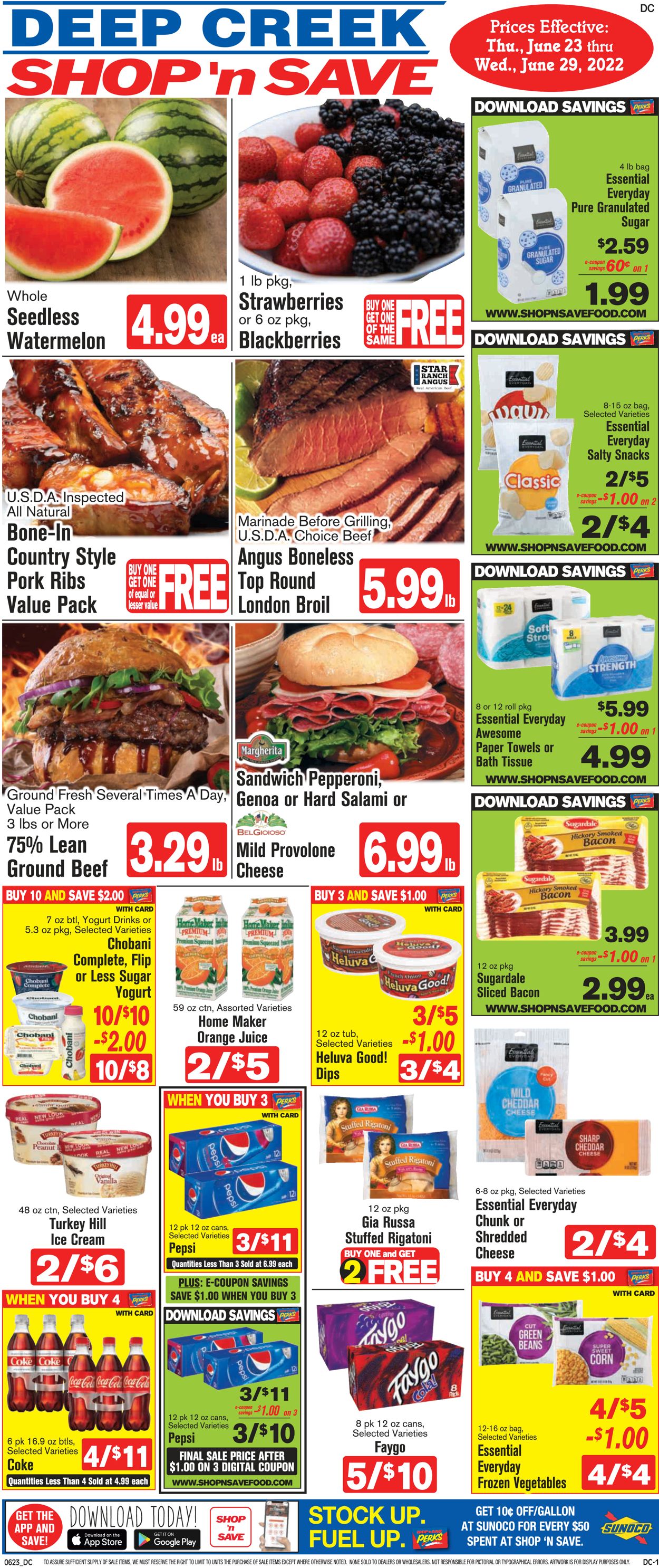 Shop ‘n Save Weekly Ad Circular - valid 06/23-06/29/2022