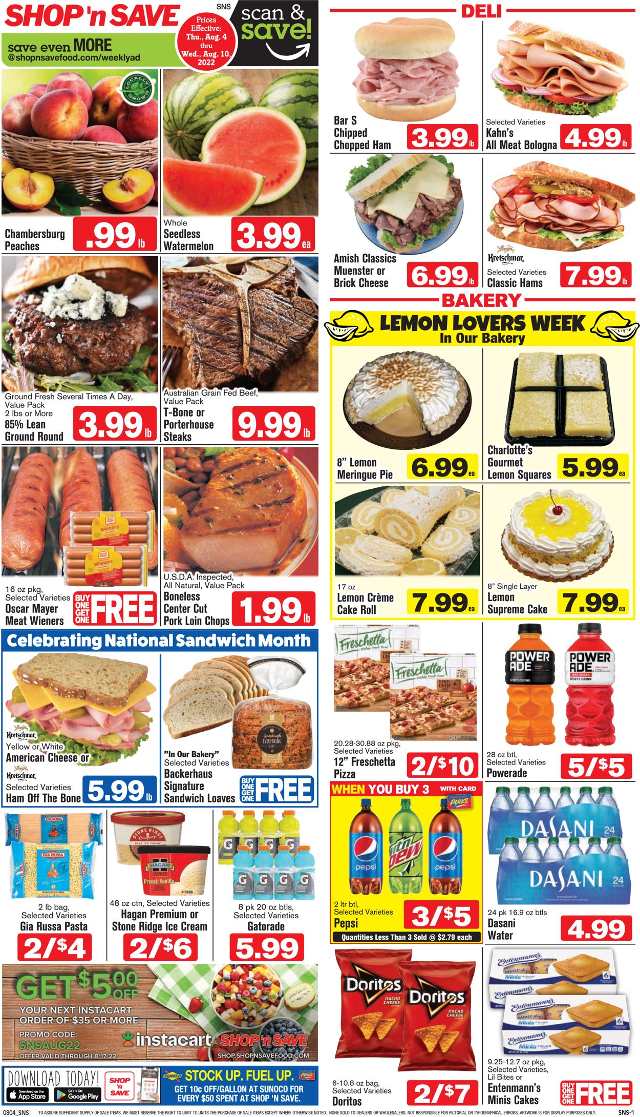 Shop ‘n Save Weekly Ad Circular - valid 08/04-08/10/2022
