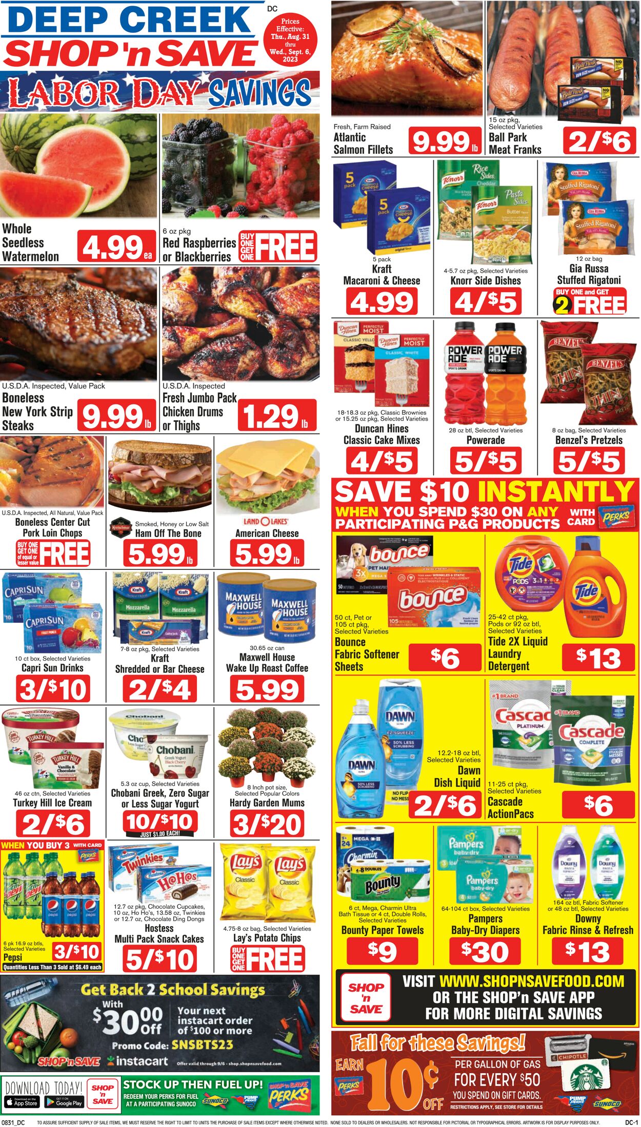 Shop ‘n Save Weekly Ad Circular - valid 08/31-09/06/2023