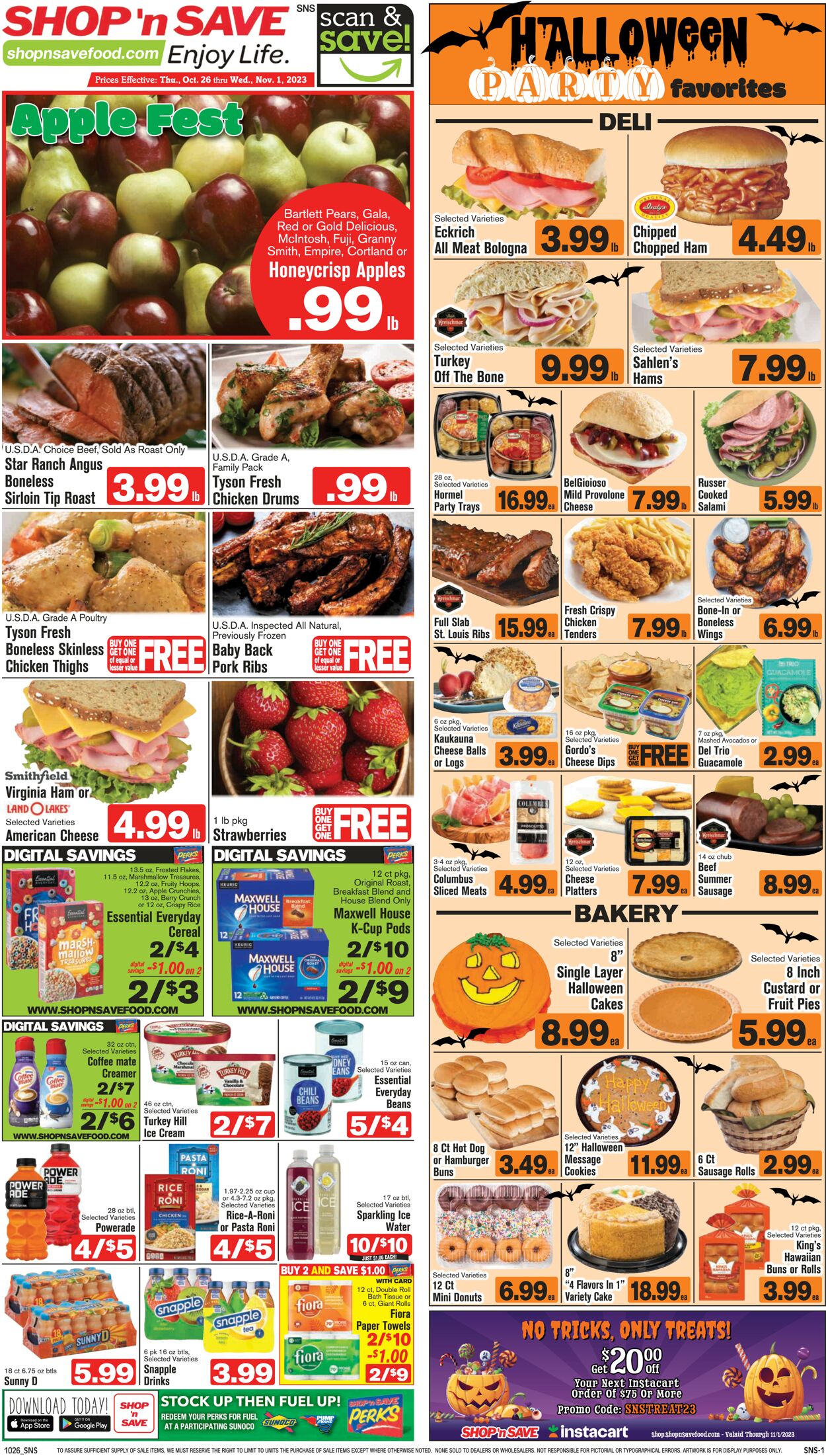 Shop ‘n Save Weekly Ad Circular - valid 10/26-11/01/2023