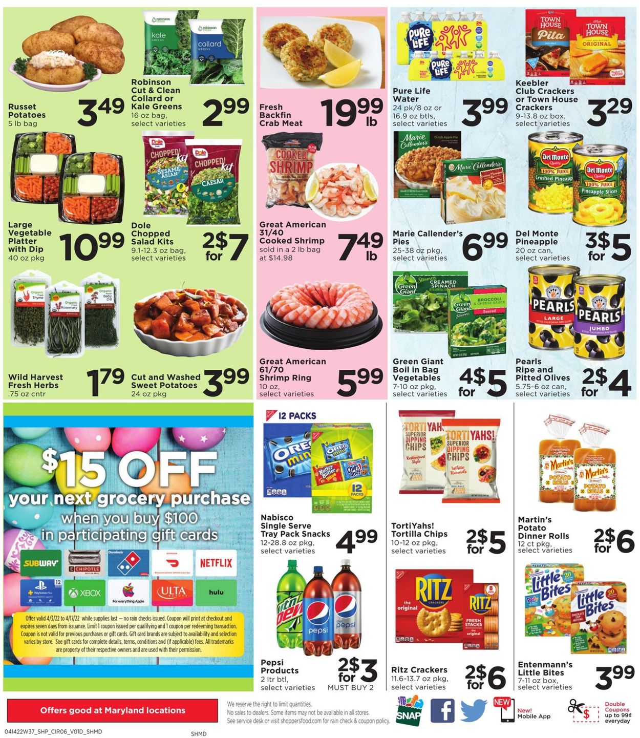Shoppers Food & Pharmacy EASTER 2022 Weekly Ad Circular - valid 04/14-04/20/2022 (Page 6)