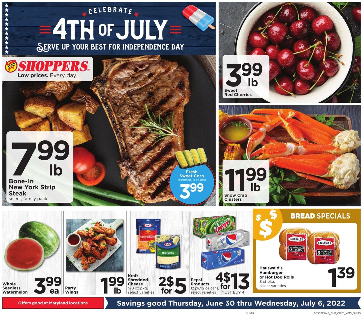 Shoppers Food & Pharmacy - 4th of July Sale Weekly Ad Circular - valid 06/30-07/06/2022