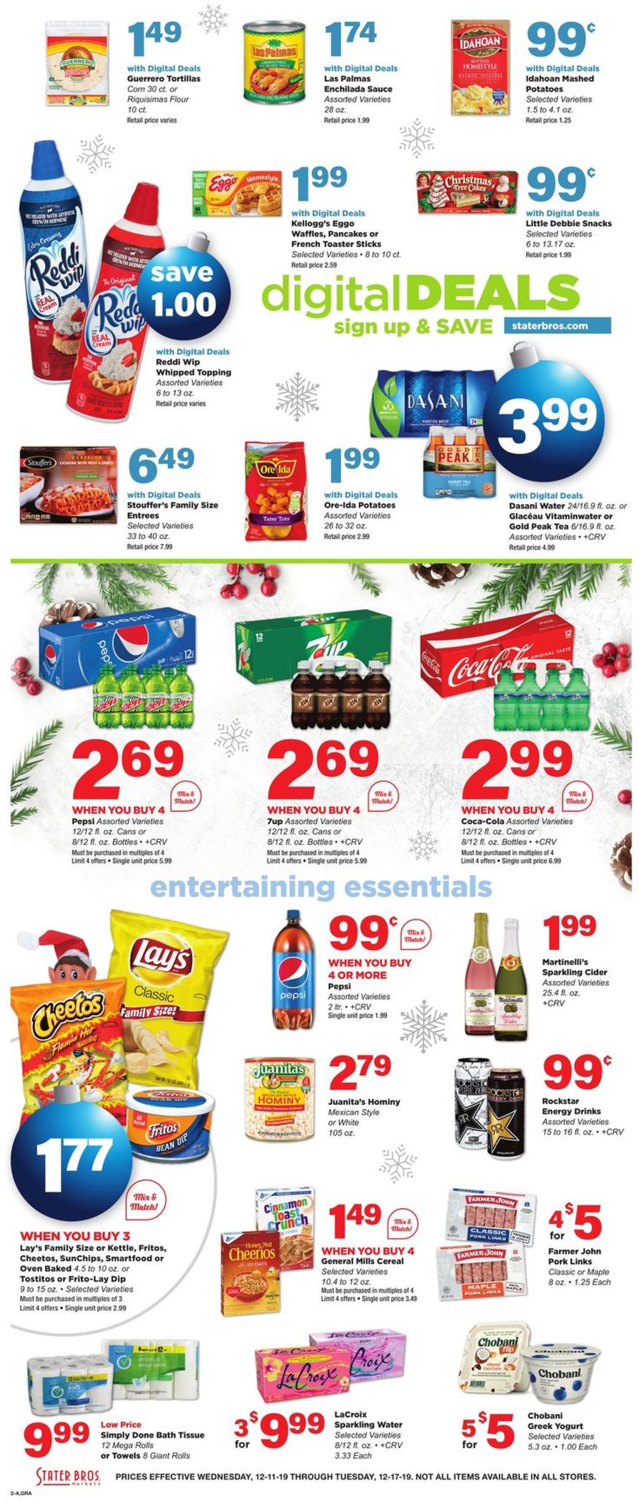Stater Bros. - Christmas Ad 2019 Weekly Ad Circular - valid 12/11-12/17/2019 (Page 2)
