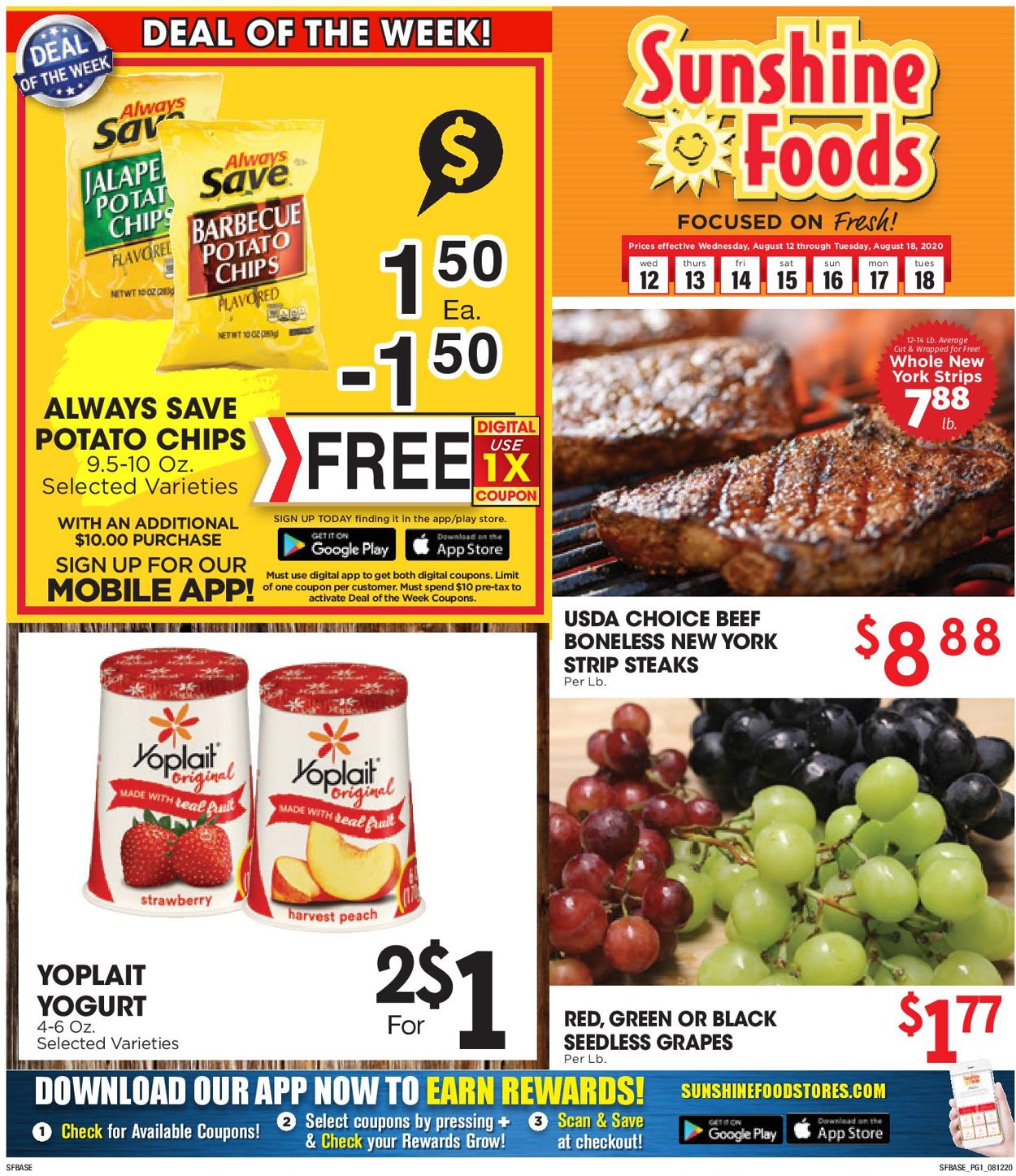 Sunshine Foods Weekly Ad Circular - valid 08/12-08/18/2020