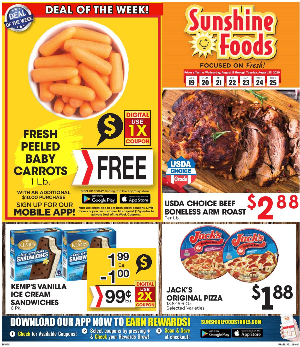 Sunshine Foods Weekly Ad Circular - valid 08/19-08/25/2020